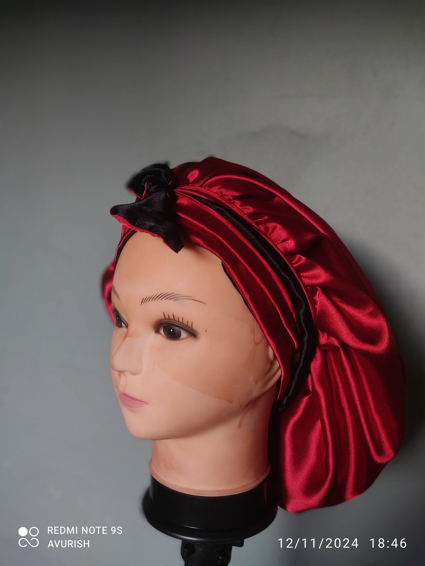 Satin Bonnet and headband Set