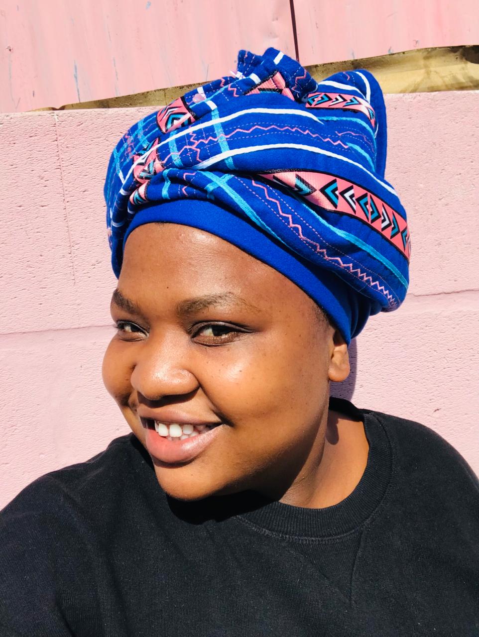 Xhosa Qhiya - Headwrap Royal Blue