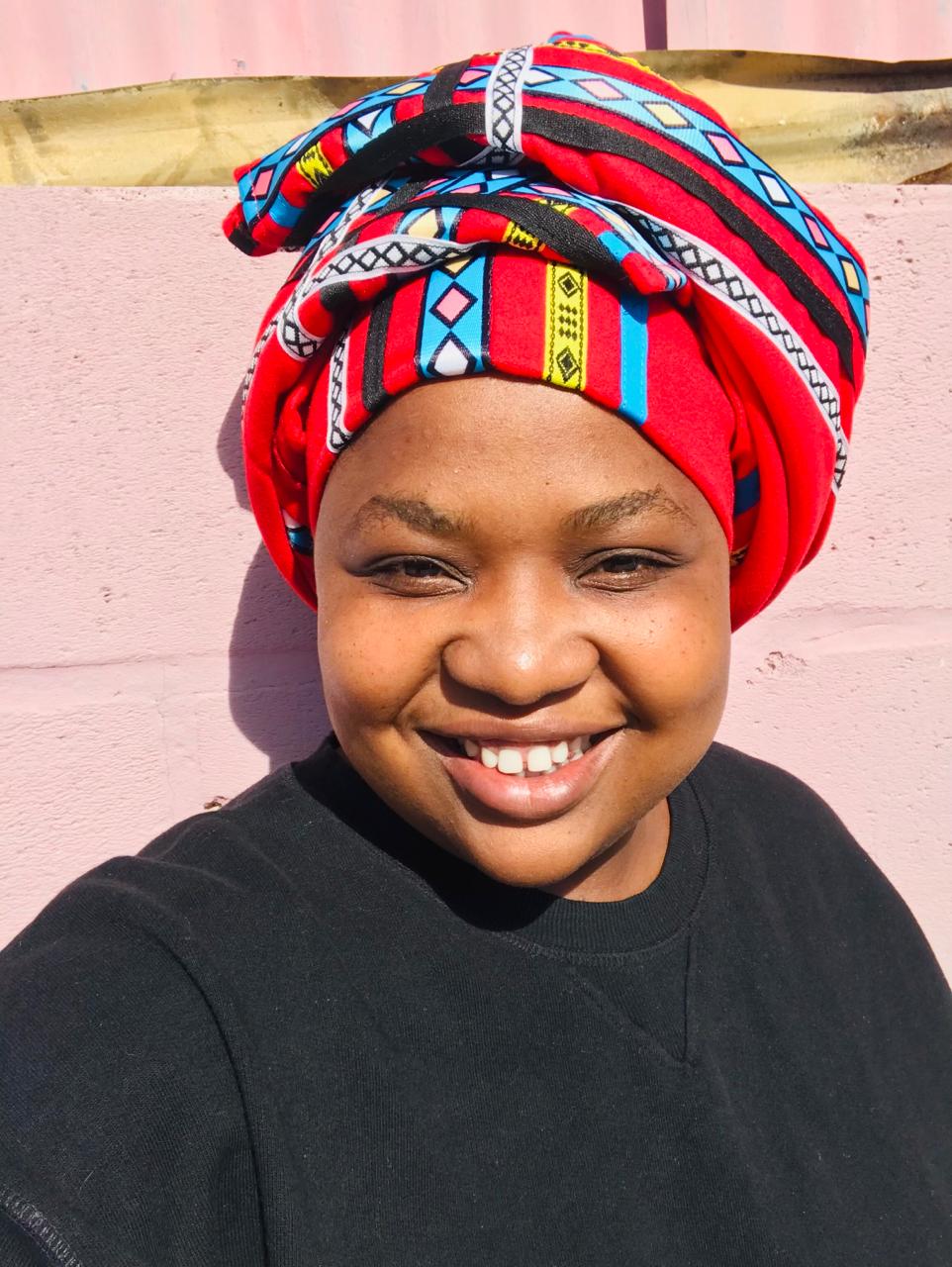 Red Xhosa headwrap- Iqhiya