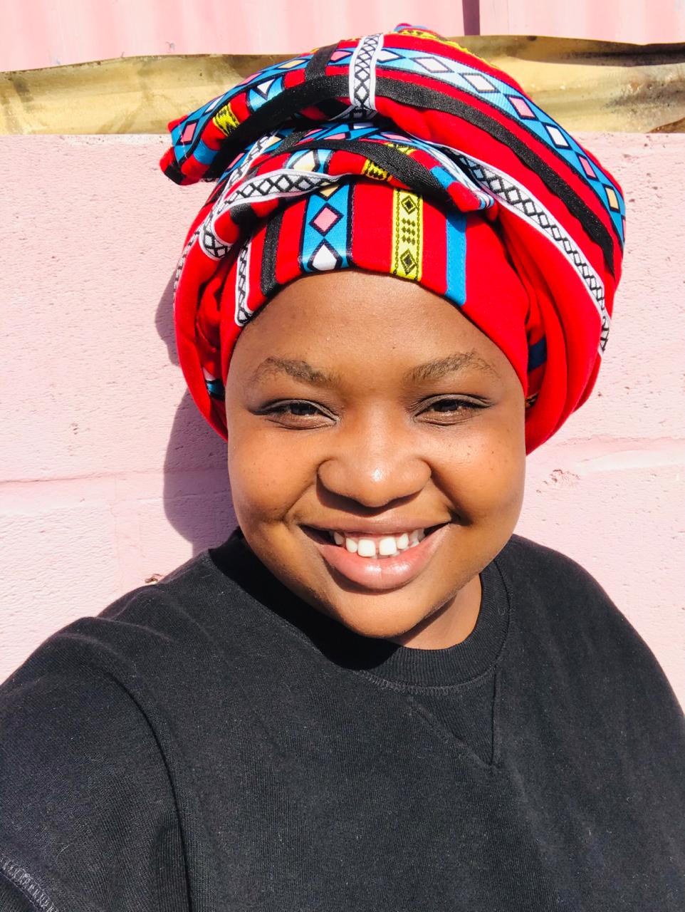 Red Xhosa headwrap- Iqhiya